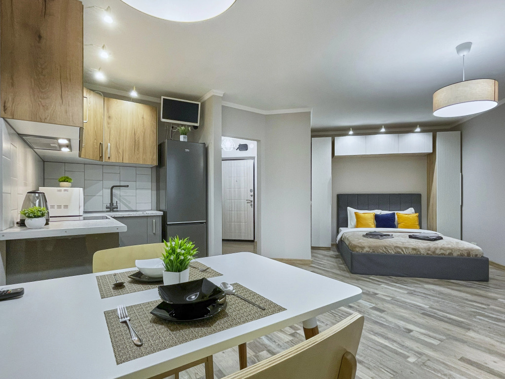 Фотография квартиры Квартира Уютная и Стильная Студия с Кондиционером в Доме Бизнес-Класса