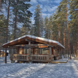 Фотография Коттеджа Коттедж Карелия Медвежка с 1 Комнатой и Видом во Внутренний Двор