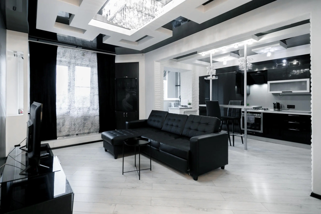 Фотография квартиры Квартира Дизайнерская Студия в Черно Белом Стиле