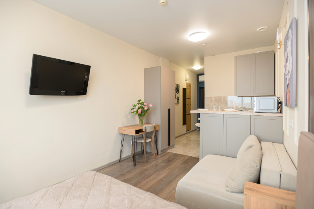 Фотография квартиры Апартаменты ApartHause с кофемашиной  рабочим местом и стильным дизайном