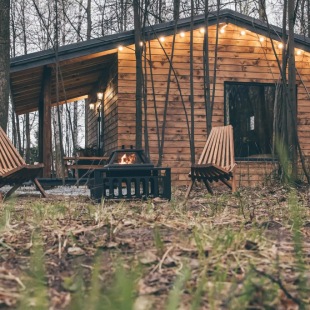 Фотография Коттеджа Частный дом Домик в лесу с чаном и баней