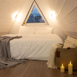 Фотография Коттеджа Частный дом в Стиле A-Frame на Берегу Озера