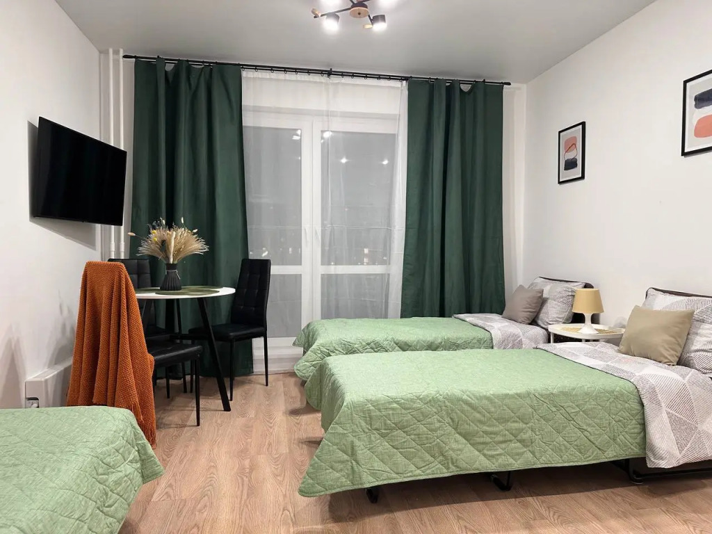 Фотография квартиры Квартира Комфортная Студия с Раздельными Спальными Местами