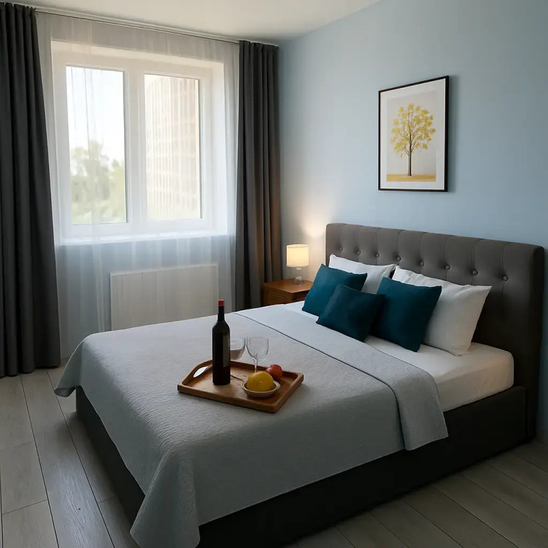 Фотография квартиры Квартира Стильная двушка в новом ЖК Логика в центре от компании V-Gosti