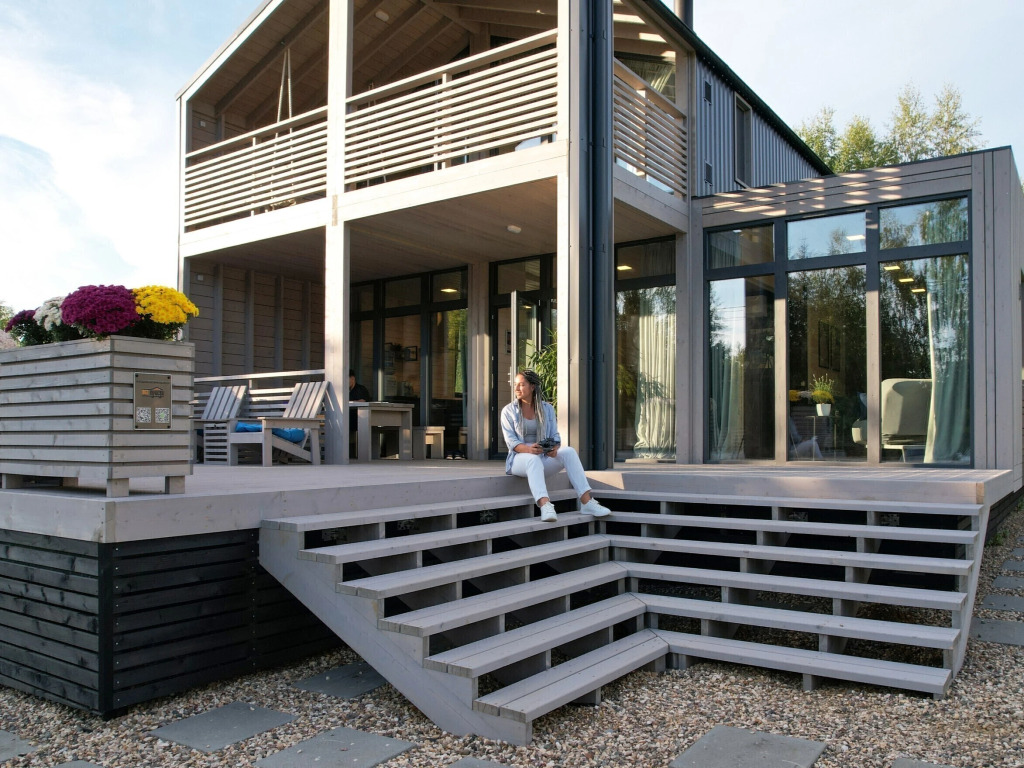 Фотография Коттеджа Частный Дом большой с камином и сауной