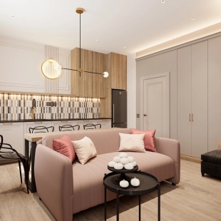 Фотография квартиры Апартаменты "ФИОРЕ" в стиле Современная классика в центре города