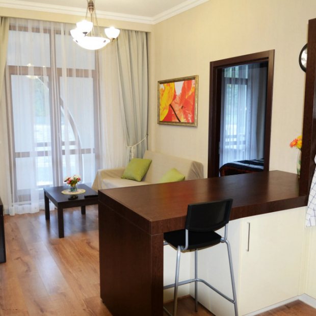 Фотографии квартиры 
            Апартаменты с 2 спальнями и видом на реку и горы