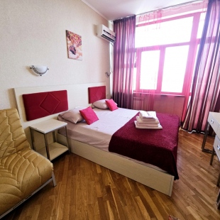 Фотография квартиры Апартаменты 8 этаж с кухней балкон вид на море Golden Holiday