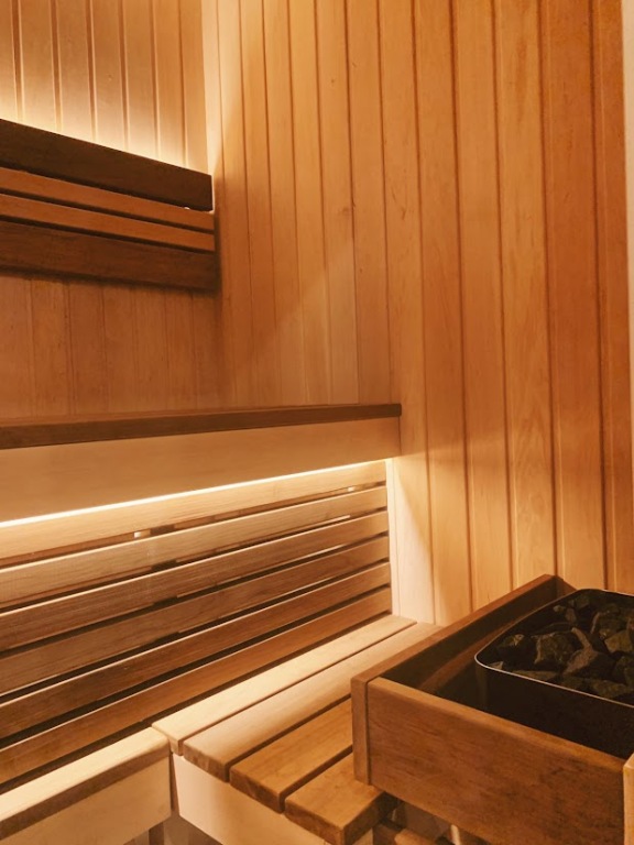 Фотография квартиры Апартаменты Охта Парк Люкс Resort с сауной и камином с одной или двумя спальнями