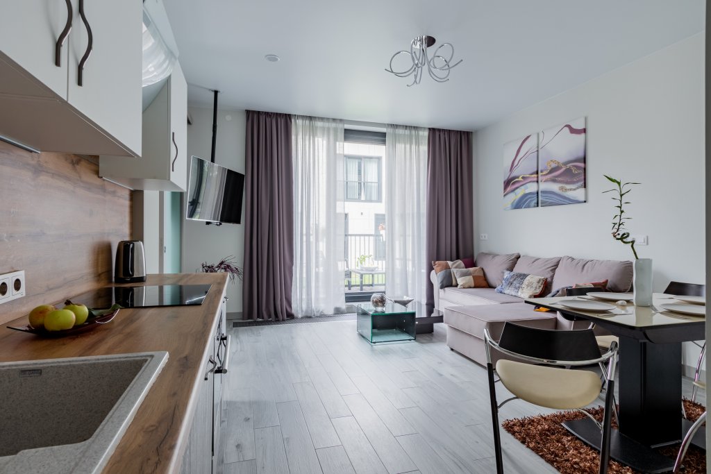 Фотография квартиры Апартаменты Охта Парк Adventure c сауной