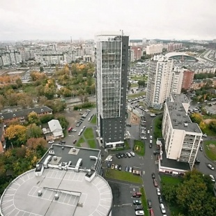 Фотография квартиры Однокомнатные апартаменты Stepanenkov с видом на город на Белинского 177а/3