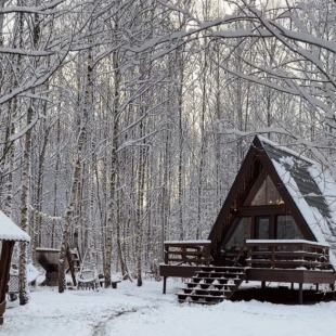 Фотография Коттеджа Шале A-frame Вблизи Реки Днепр