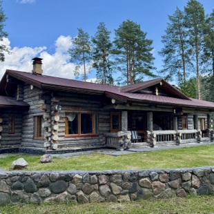 Фотография Коттеджа Коттедж Карелия Медвежка Улучшенный с Видом на Озеро