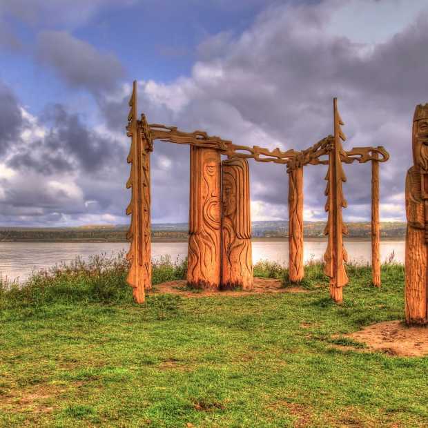 Фотография памятника Скульптурная композиция Енисей и Ангара