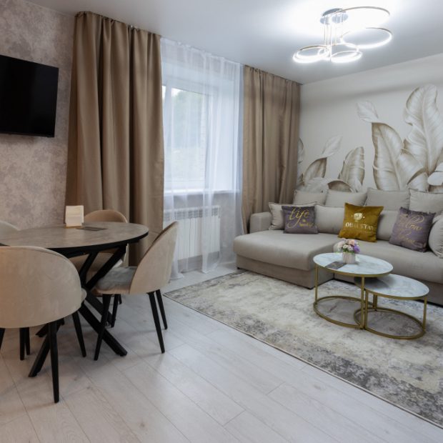 Фотографии квартиры 
            Апартаменты GLOBALSTAY 2-х Комнатная квартира с Сауной на Набережной Днепра