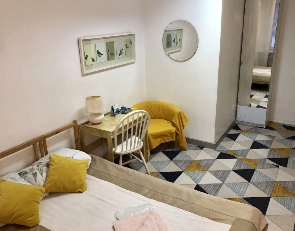 Фотография квартиры Апартаменты Лето&Зеленая Роща двуспальная кровать