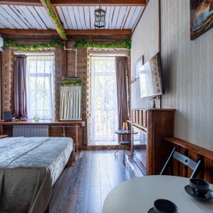 Фотография квартиры Квартира Романтическая студия с камином и балконом