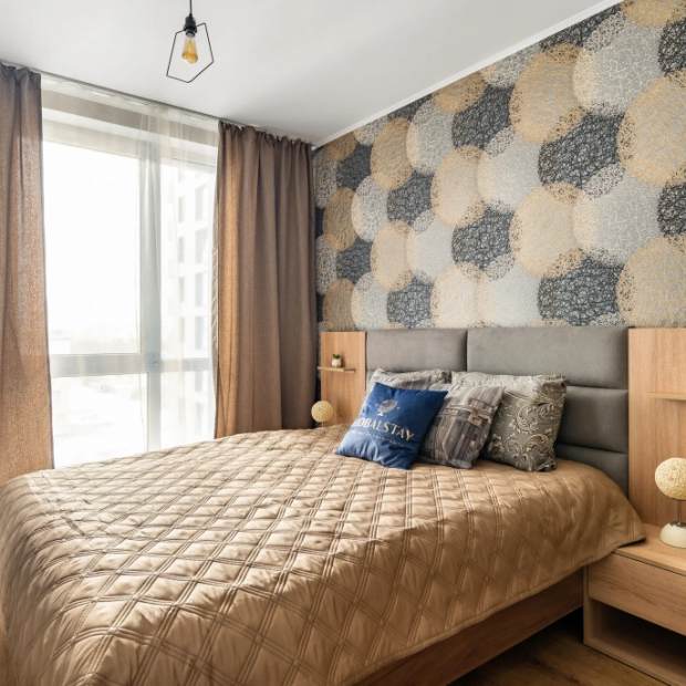 Фотографии квартиры 
            Apartments GLOBALSTAY. Новые студии 5 мин до метро Парнас