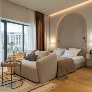 Фотография квартиры Апартаменты Марисоль Коллекция Роскошная однокомнатная резиденция в Mantera Residence с видом на бассейн