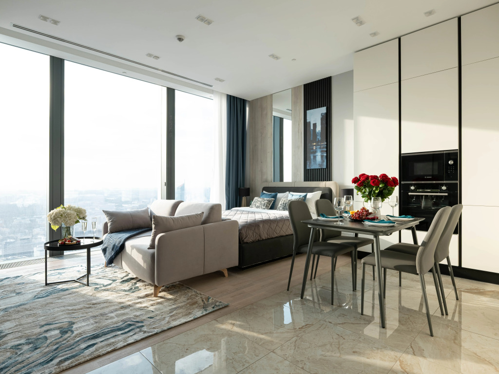 Фотография квартиры Апартаменты GM в Moscow City c панорамным видом