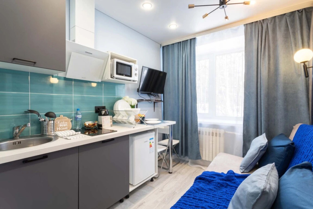 Фотография квартиры Апартаменты Студия с Кухней с Дизайнерским Ремонтом