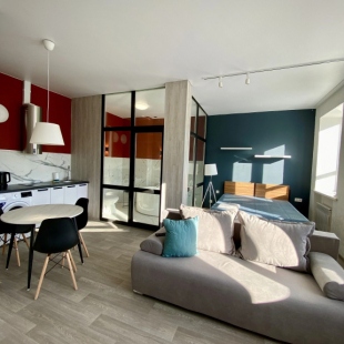 Фотография квартиры Квартира Стильная студия в центре с круглой ванной