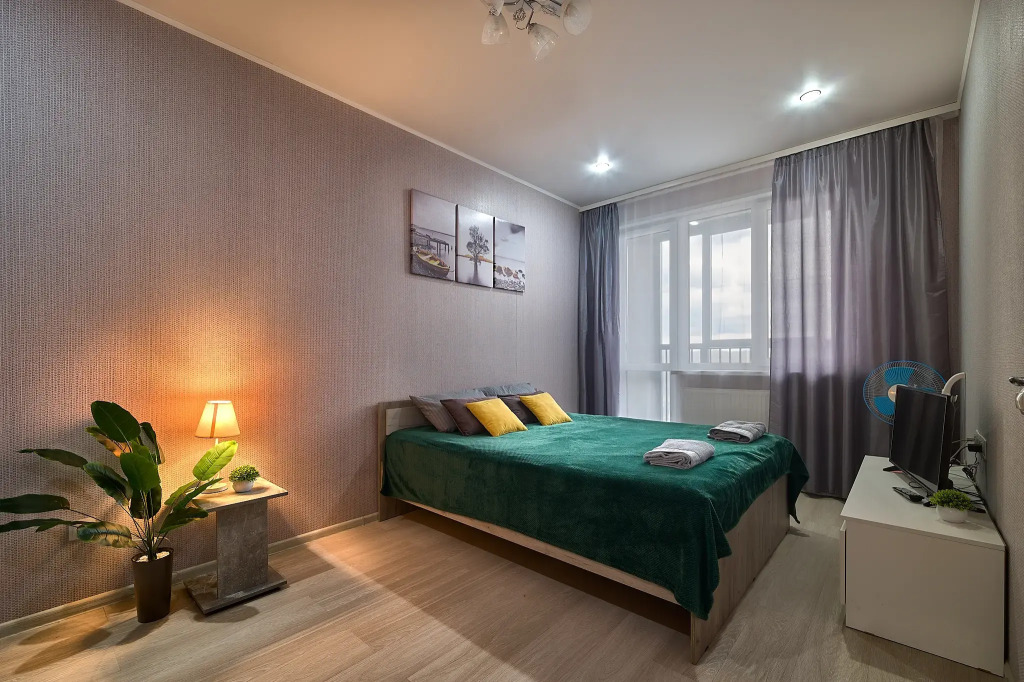 Фотография квартиры Квартира Однокомнатная с кроватью и диваном