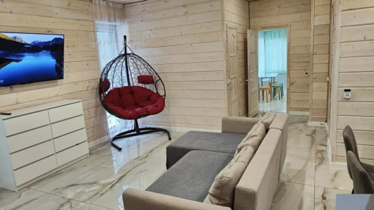 Фотографии Коттеджа 
            Частный дом Lux 130 кв.м в сосновом лесу на берегу озера в Рощино