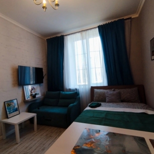 Фотография квартиры Апартаменты  Мятный уголок Уютная студия  с диваном у Ботанического сада