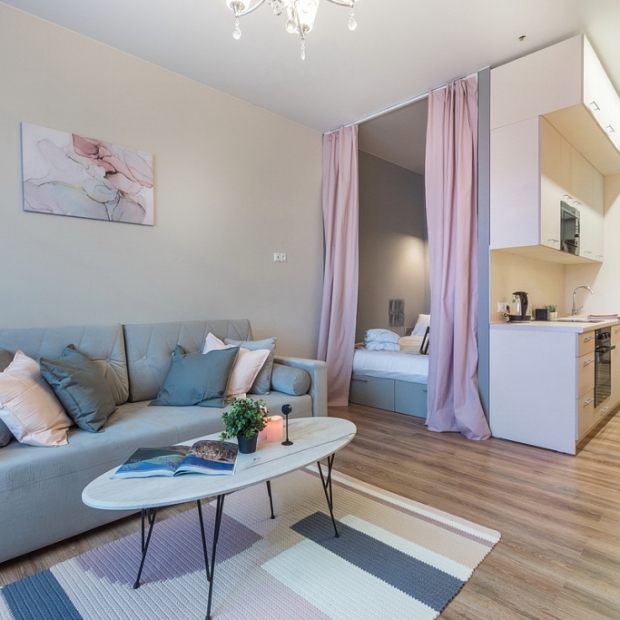 Фотографии квартиры 
            Апартаменты SKY INN Color Pink