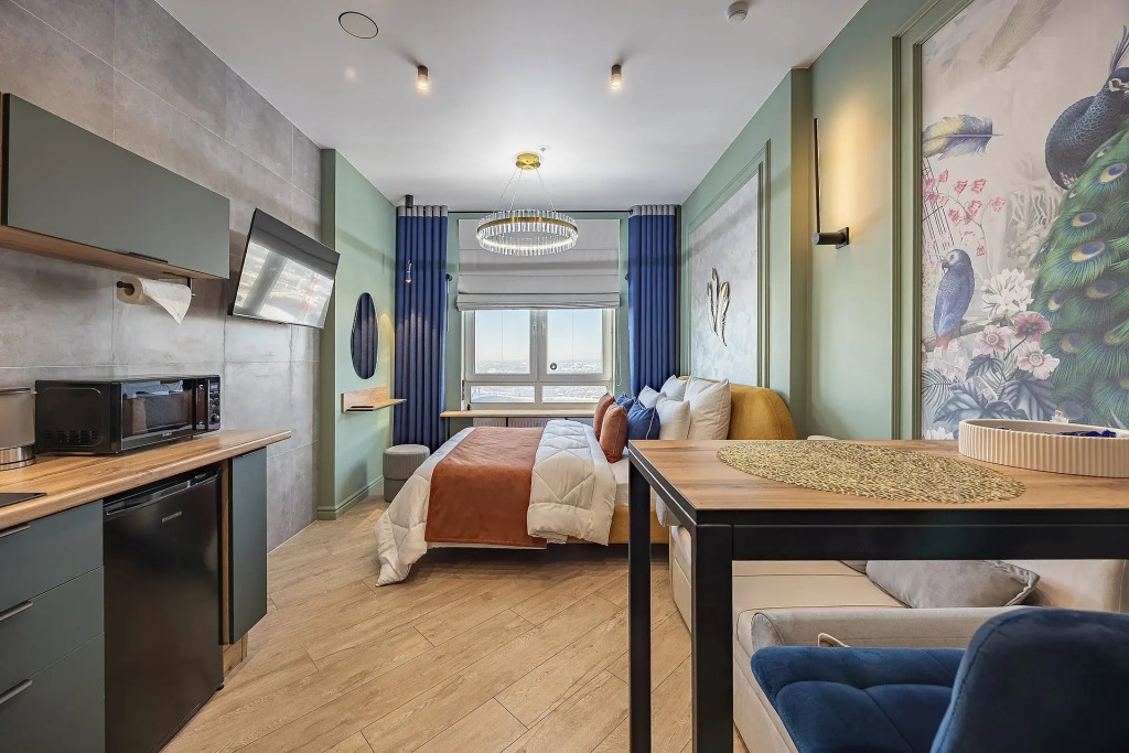 Фотография квартиры Апартаменты Как Дома с дизайнерским ремонтом в апарт-комплексе бизнес-класса