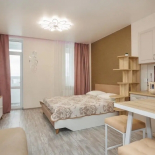 Фотография квартиры Студия Этажидейли на Азина с двуспальной кроватью