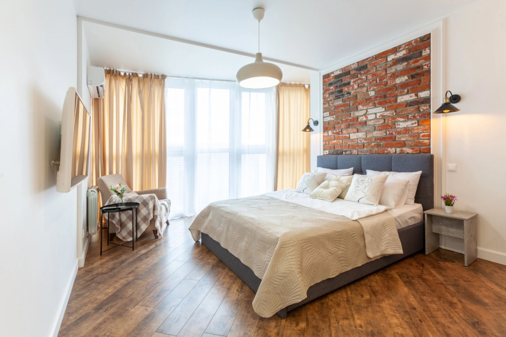 Фотография квартиры Апартаменты RentPlaza c панорамным видом на город 1