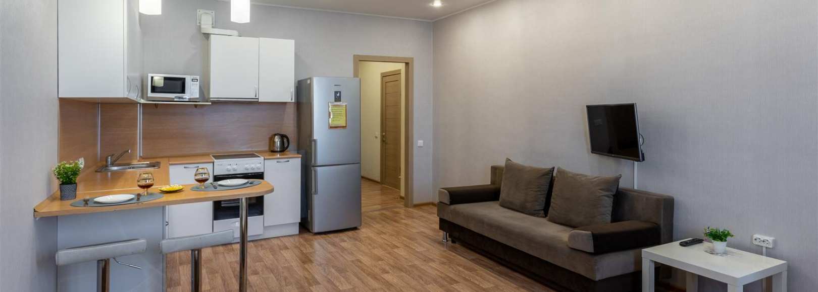 Фотография квартиры Однокомнатная квартира в новом доме в центре Тюмени после ремонта.