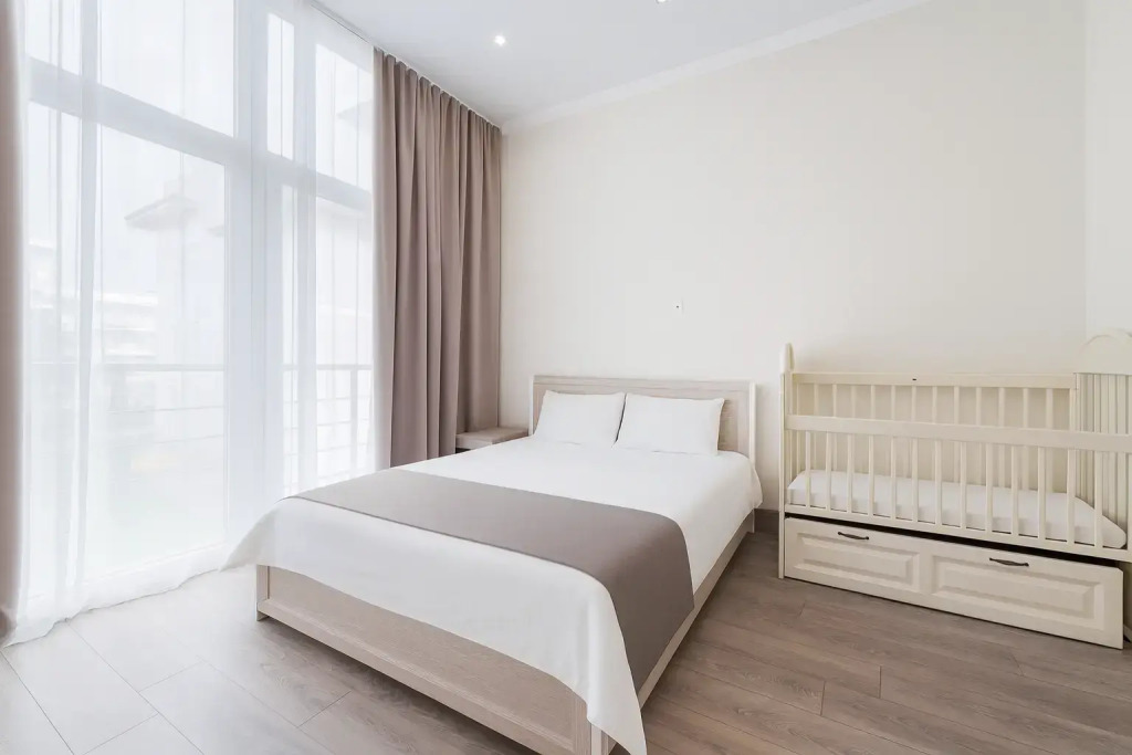 Фотография квартиры Квартира просторная для 6х гостей с кроваткой и пеленальным столиком для детей и кухонной зоной