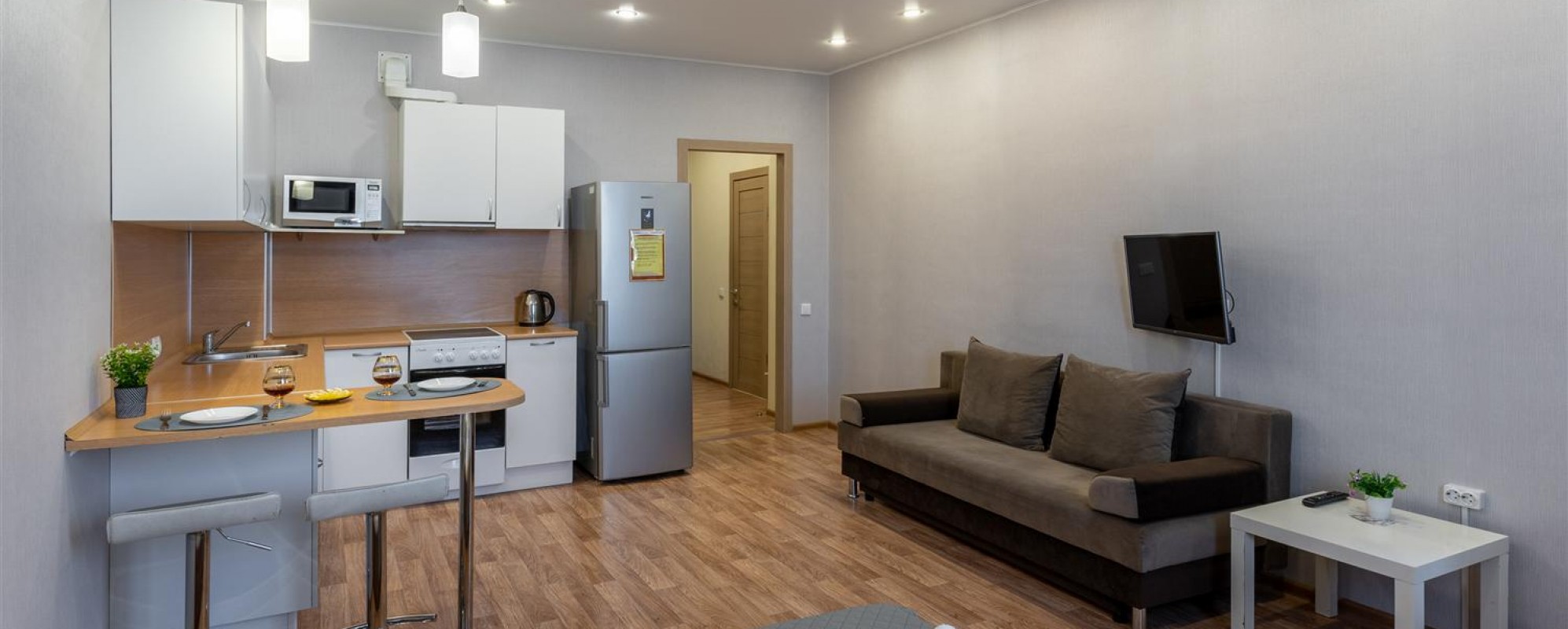 Фотографии квартиры Однокомнатная квартира в новом доме в центре Тюмени после ремонта.