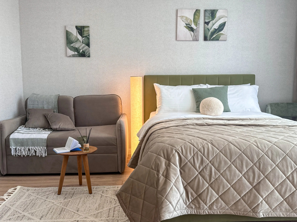 Фотография квартиры Квартира Грин-стильная дизайнерская в ЖК Самолет