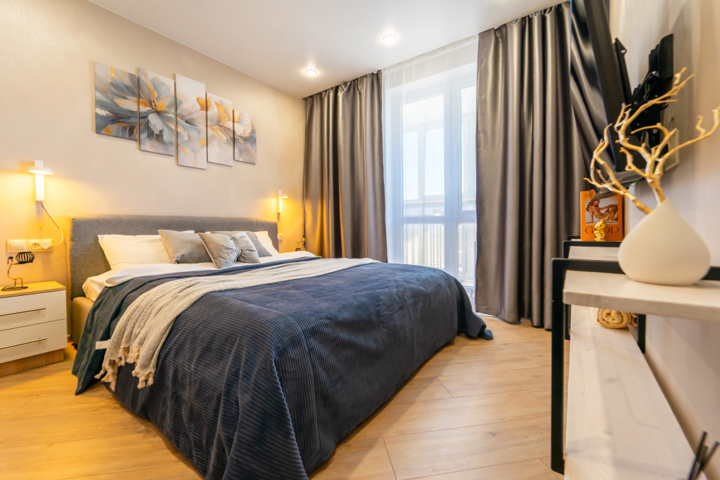 Фотография квартиры Квартира Потрясающий Вид на Город Новая и Уютная Евродвушка