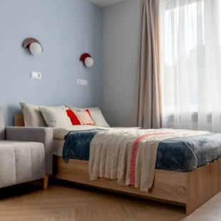 Фотография квартиры Дизайнерская квартира студия 4flats A LA RUS в ЖК Галактика Премиум — стиль и комфорт у центра Санкт-Петербурга