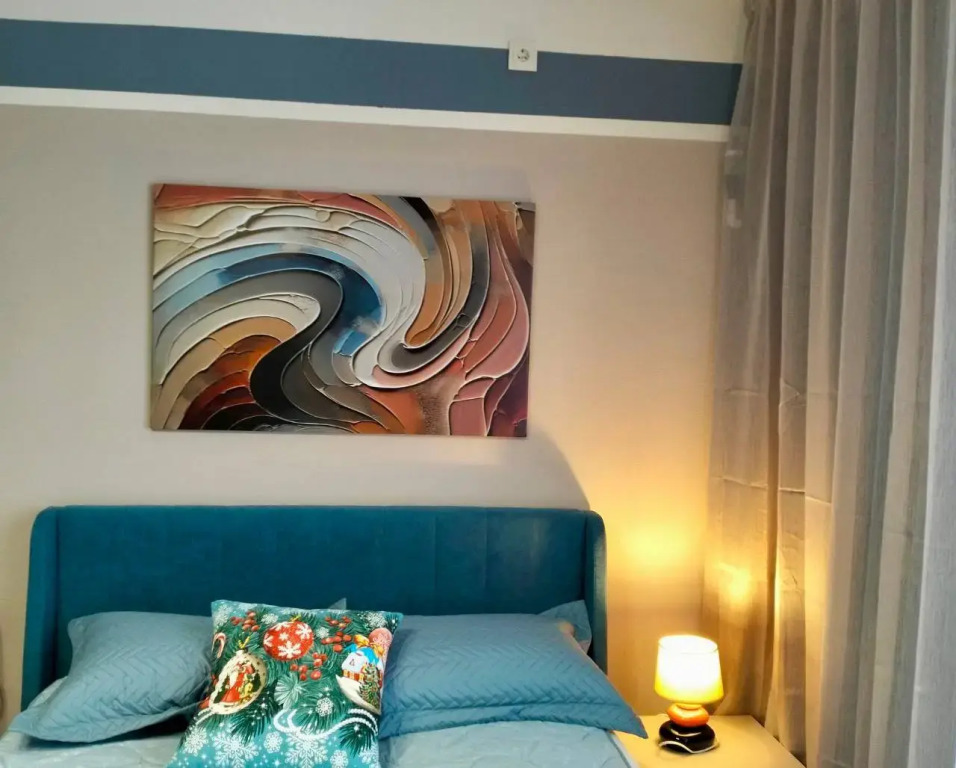 Фотография квартиры Квартира Дизайнерская Студия Вlue Cozy Aparts с видом на Локомотив