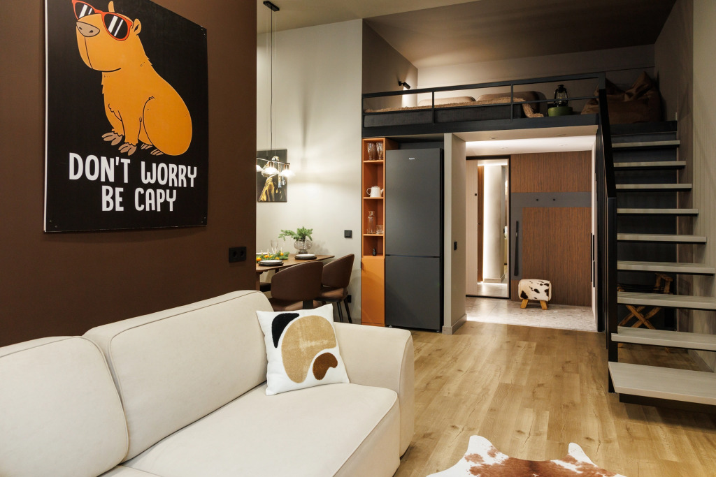 Фотография квартиры Квартира Капибара - двухуровневая квартира с залипательным видом