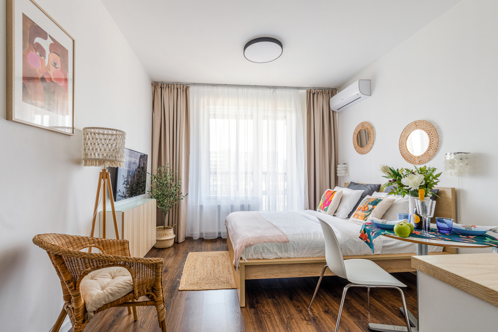 Фотография квартиры Апартаменты F-Apart с видом на башню Лахта Центр