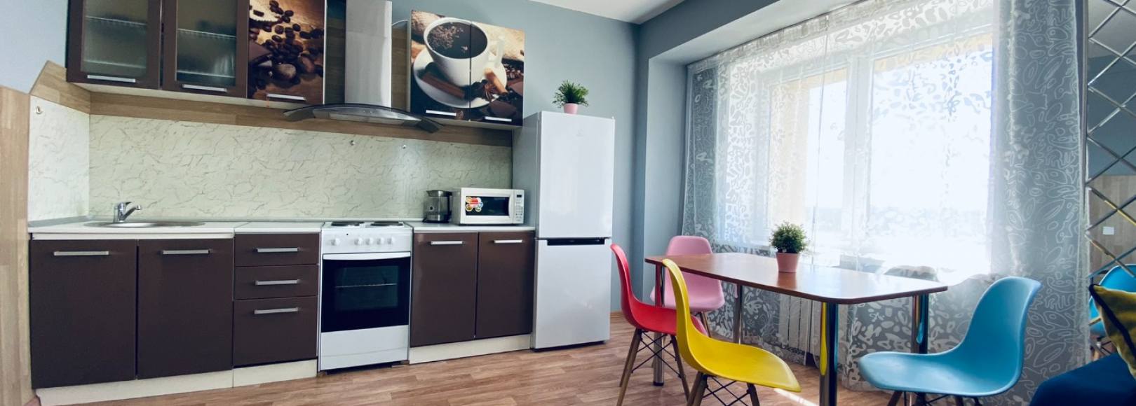 Фотография квартиры InnHome Apartments- Loft Sky-2 комн. с балконом и панорамным видом