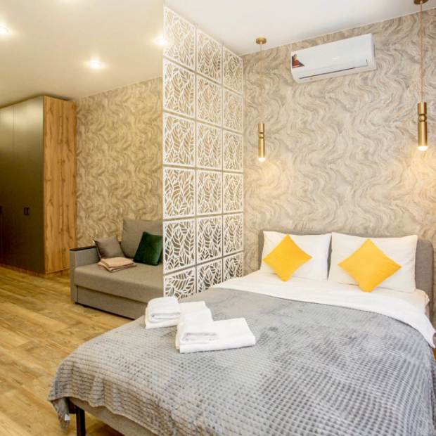 Фотографии квартиры 
            Апартаменты Unique Apart Манго в новой высотке рядом с Парком Ангелов на Мичурина 58/2