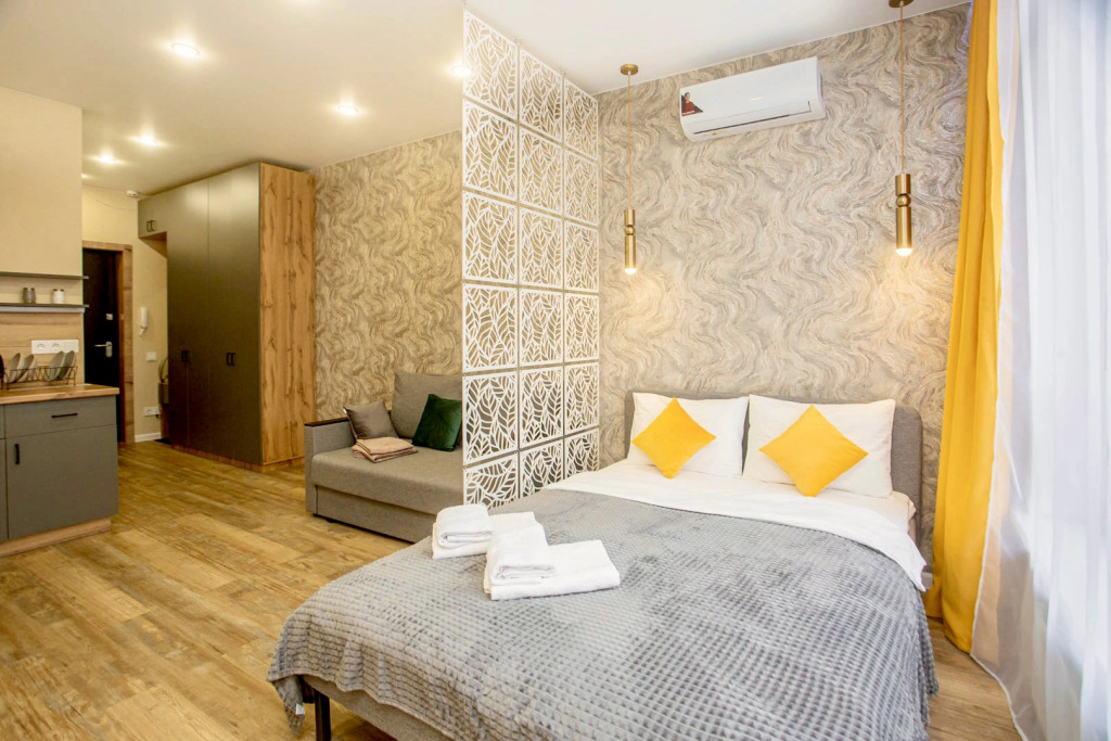 Фотография квартиры Апартаменты Unique Apart Манго в новой высотке рядом с Парком Ангелов на Мичурина 58/2