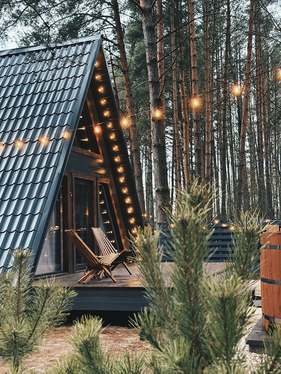 Фотография Коттеджа Частный дом Зелёный А-фрейм