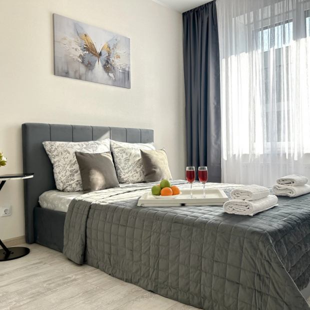 Фотографии квартиры 
            Квартира FSF Уютная Евро-трешка в Цветах Башкирии