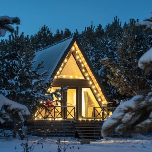 Фотография Коттеджа Частный дом Домик в лесу с баней и чаном