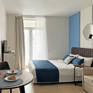 Фотография квартиры Апартаменты Студия Аквамарин с красивым видом на парк