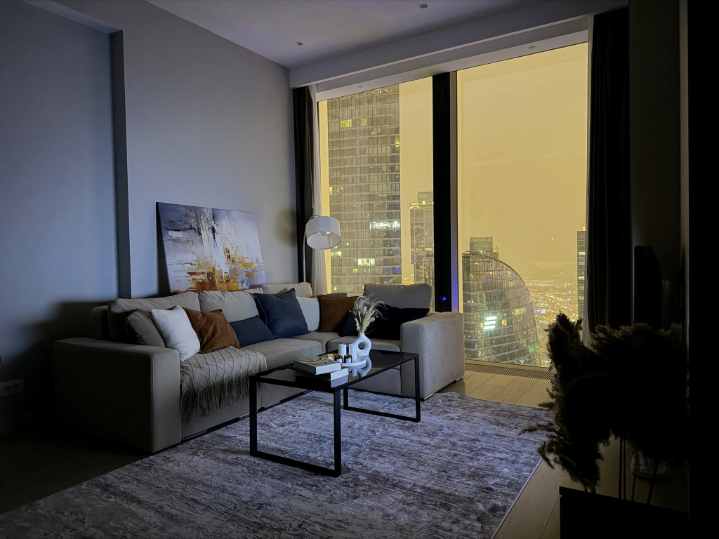 Фотография квартиры Апартаменты Sky City Moscow Редкий апартамент с уникальным видом на 58 этаже! Дизайнерский ремонт!